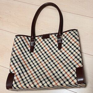 Jaks London English Tartan Plaid Tote Handbag